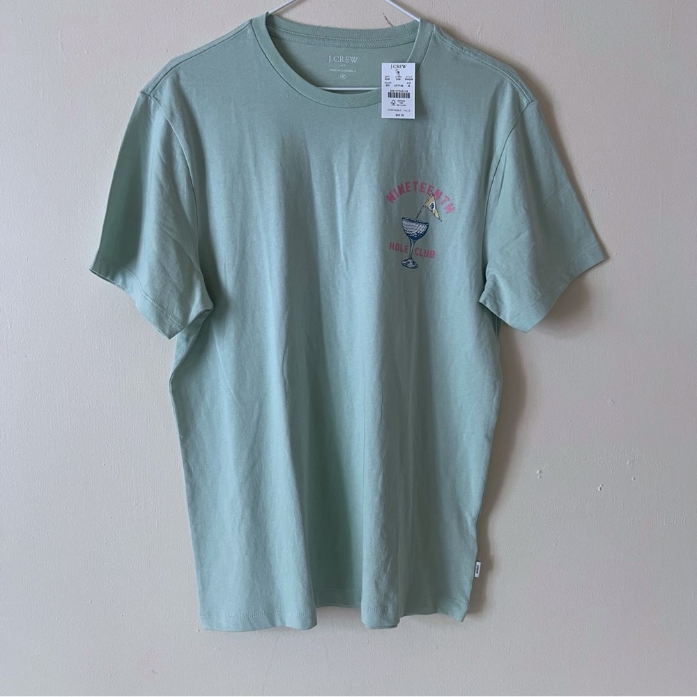 J Crew  T Shirt Nineteenth Hole Club Mens Graphic Crew Neck New SZ M
